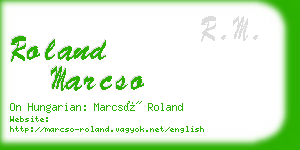 roland marcso business card